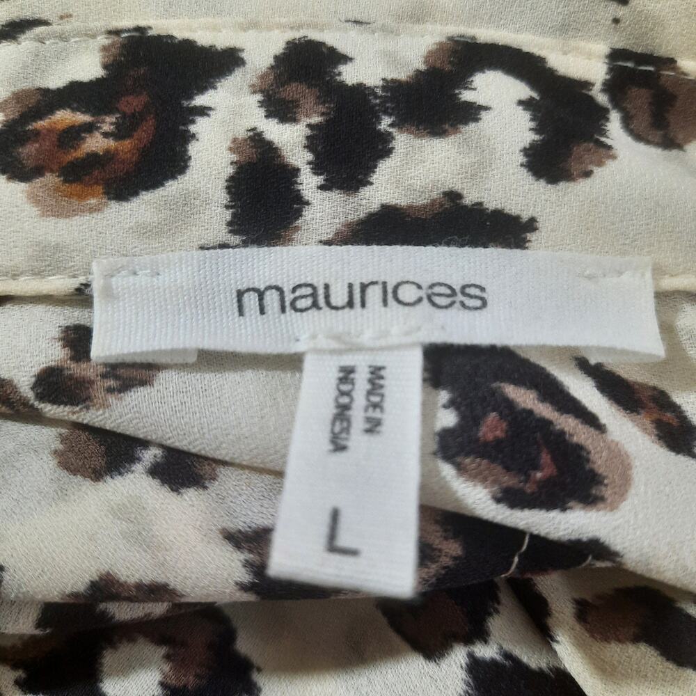 Maurices Winona Leopard Print Button Down Womens … - image 4